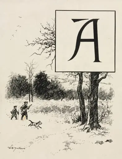 Inital A for Chapter VI from "Lorna Doone"