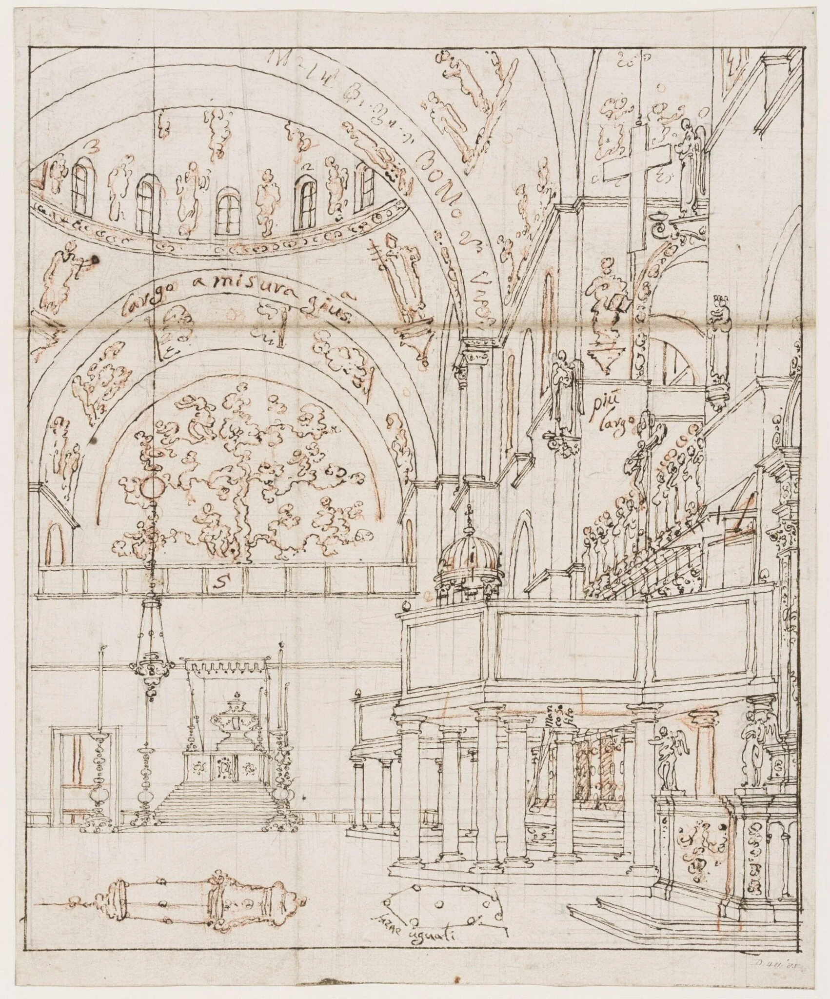 View of the interior of St. Mark's, Venice, by Canaletto, 1766