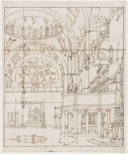 View of the interior of St. Mark's, Venice