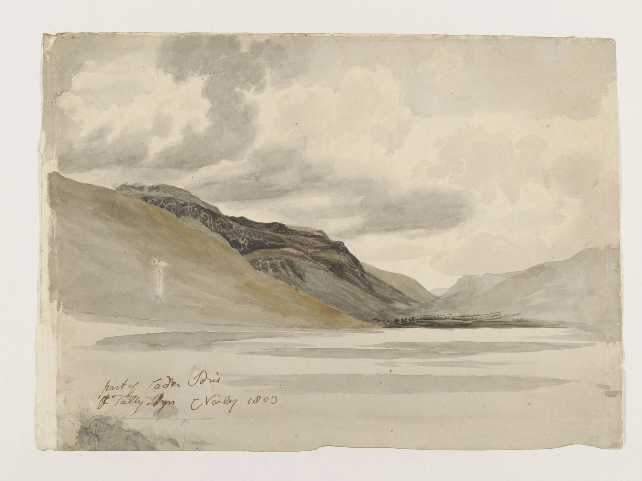 Part of Cader Idris and Tal-y-Llyn, by Cornelius Varley, watercolor, 1803