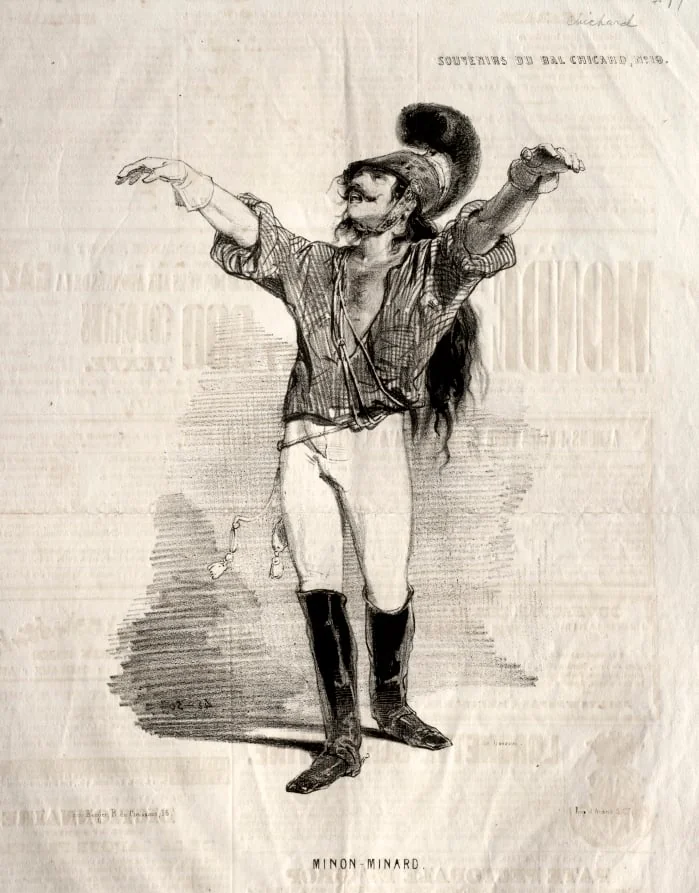 Souvenirs du Bal Chicard:  Mignon-Minard, by Paul Gavarni, 1843