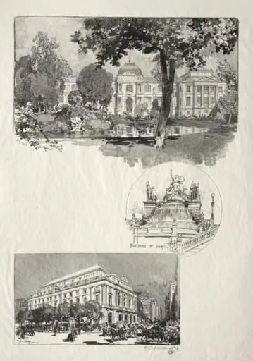 Rouen Illustré:  La Musée; Fontaine St. Marie; Le Théâtre des Arts