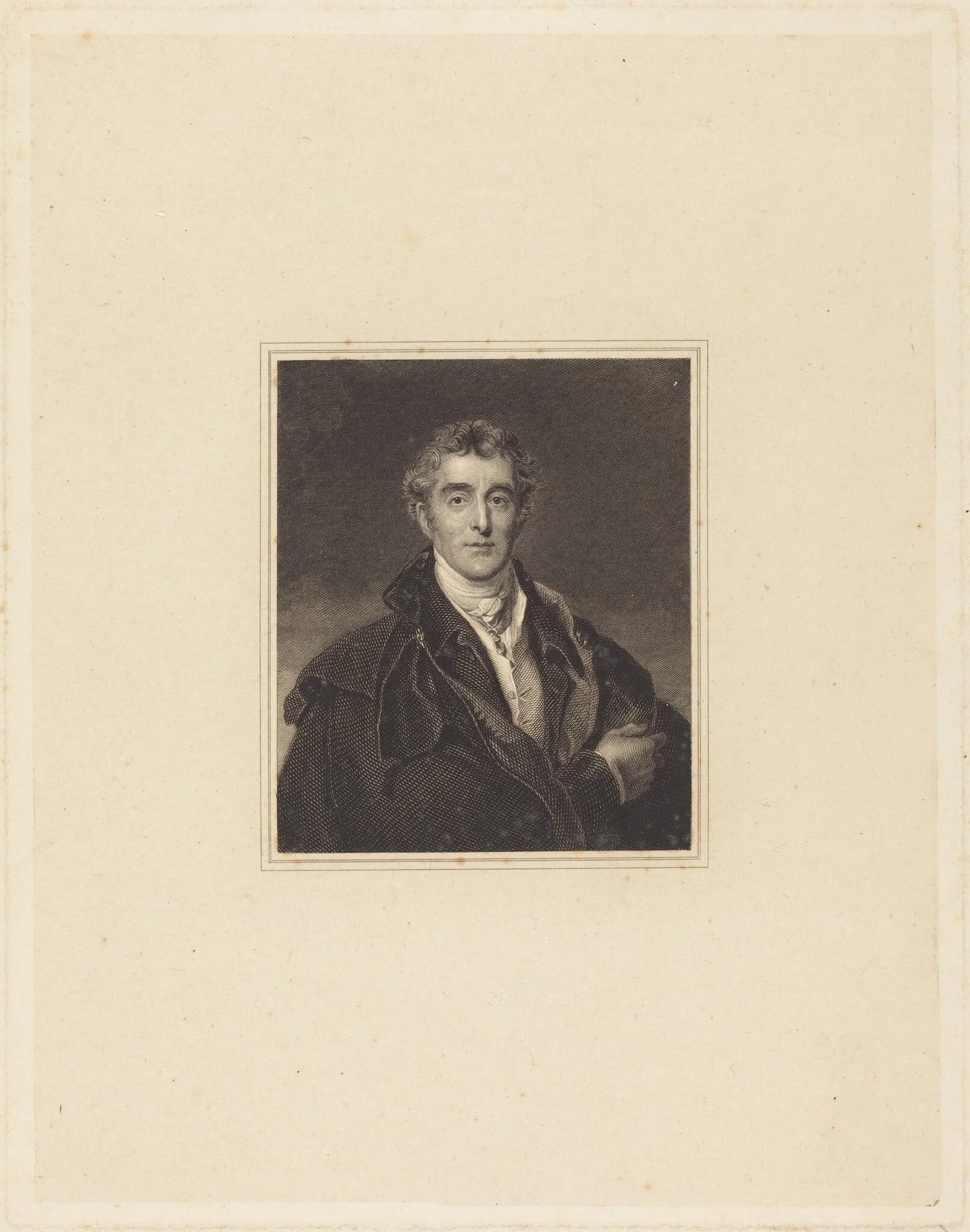 Portrait of a Gentleman, by British 18th Century, ink, 1701