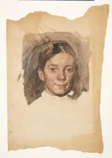 Portræt af kunstnerens hustru Elise
