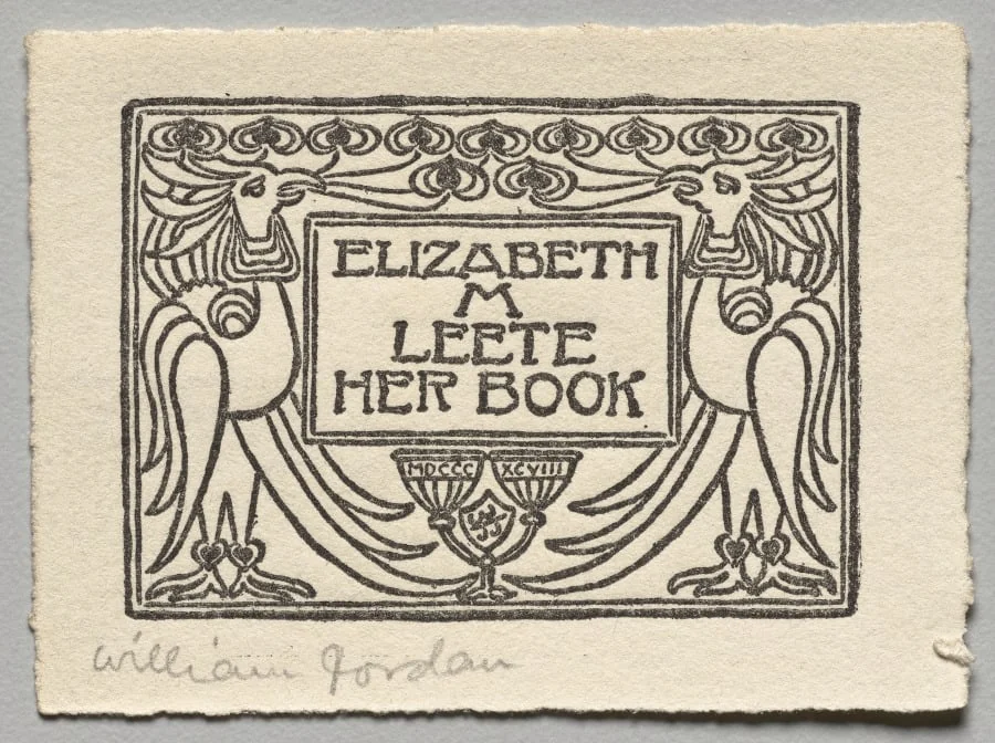 Bookplate: Elizabeth M. Leete, by Unknown, 1898