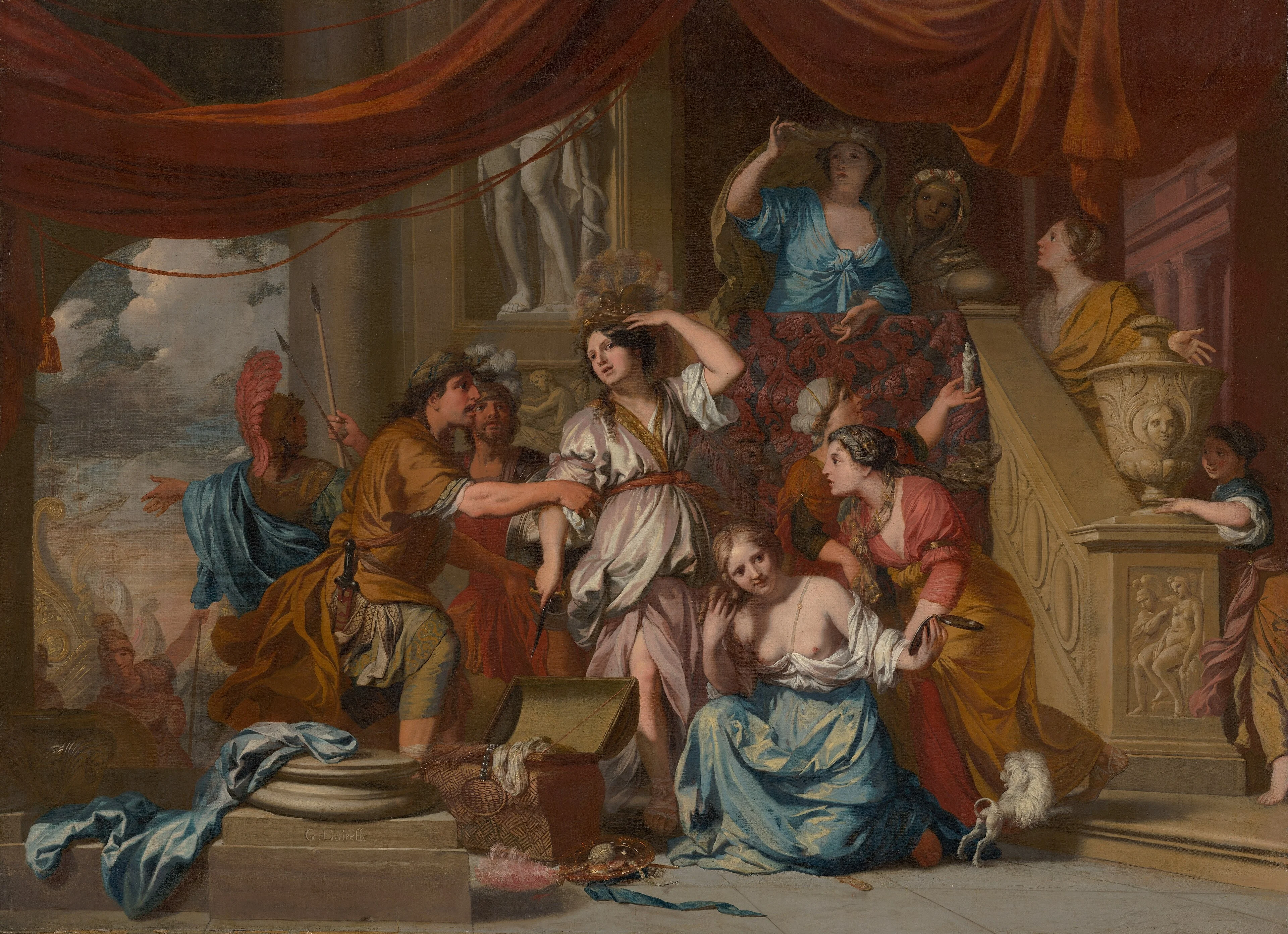 Achilles Discovered among the Daughters of Lycomedes, by Gerard de Lairesse, oil, 1693