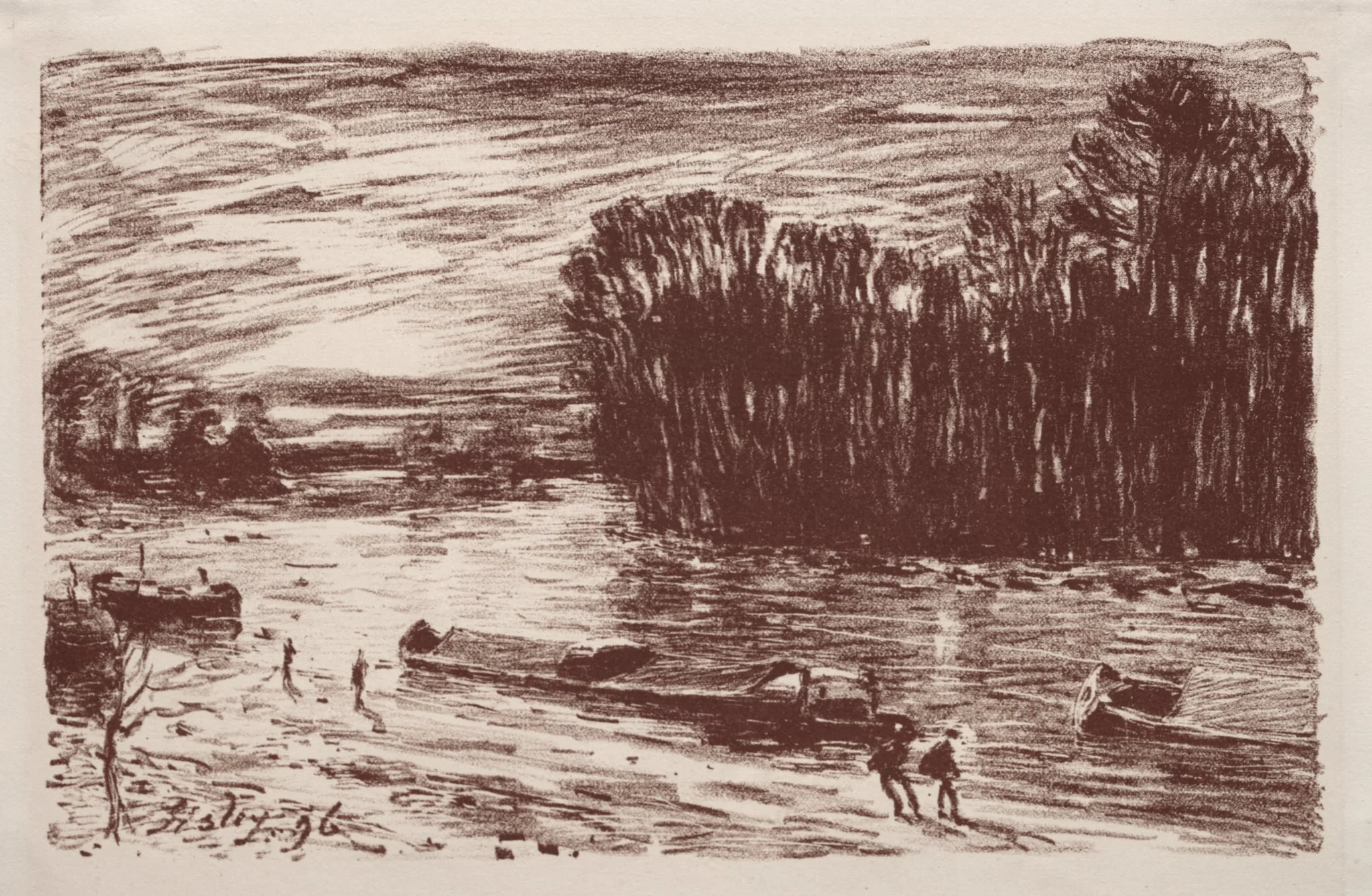 Bords du Loing, près Saint-Mammès, by Alfred Sisley, 1896