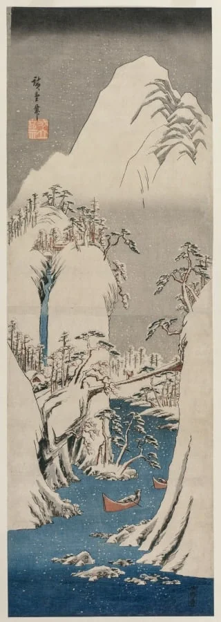 The Fuji River in the Snow, by Utagawa Hiroshige, 1841