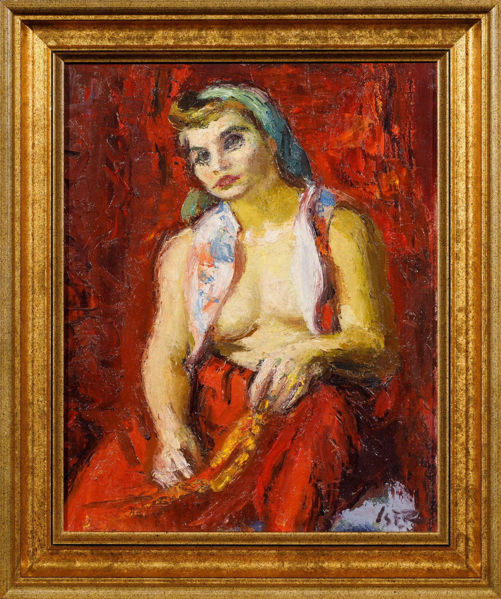 Odaliscă cu mărgele, by Iosif Iser, unspecified, 1946