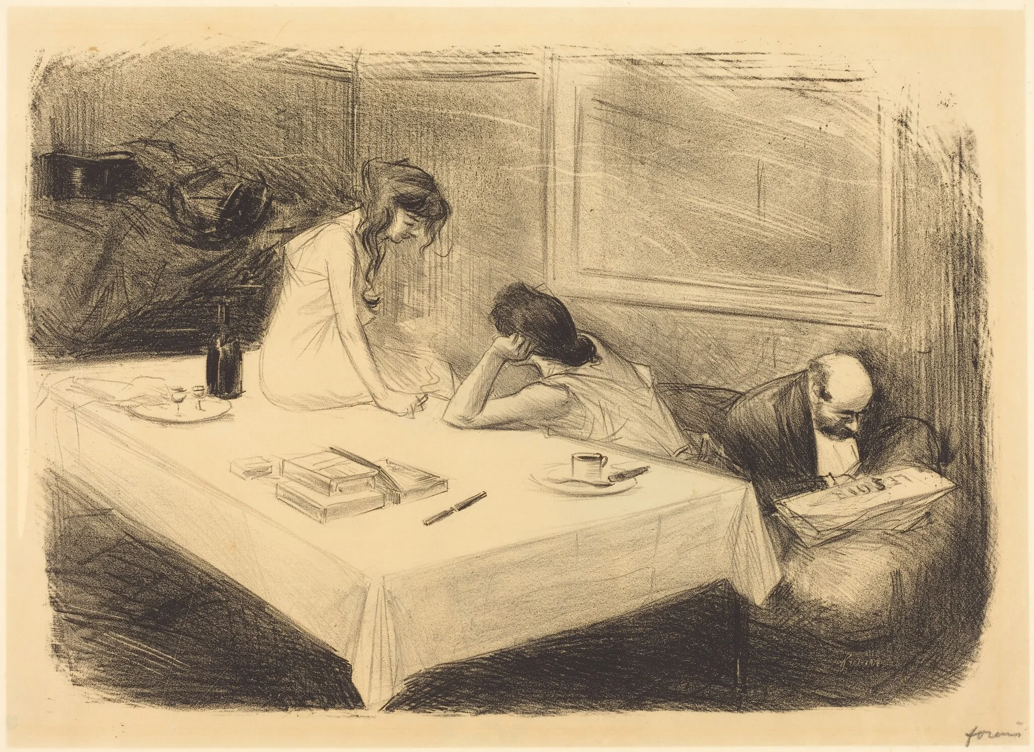 Le cabinet particulier (1ère planche) (The Private Room) (first plate)