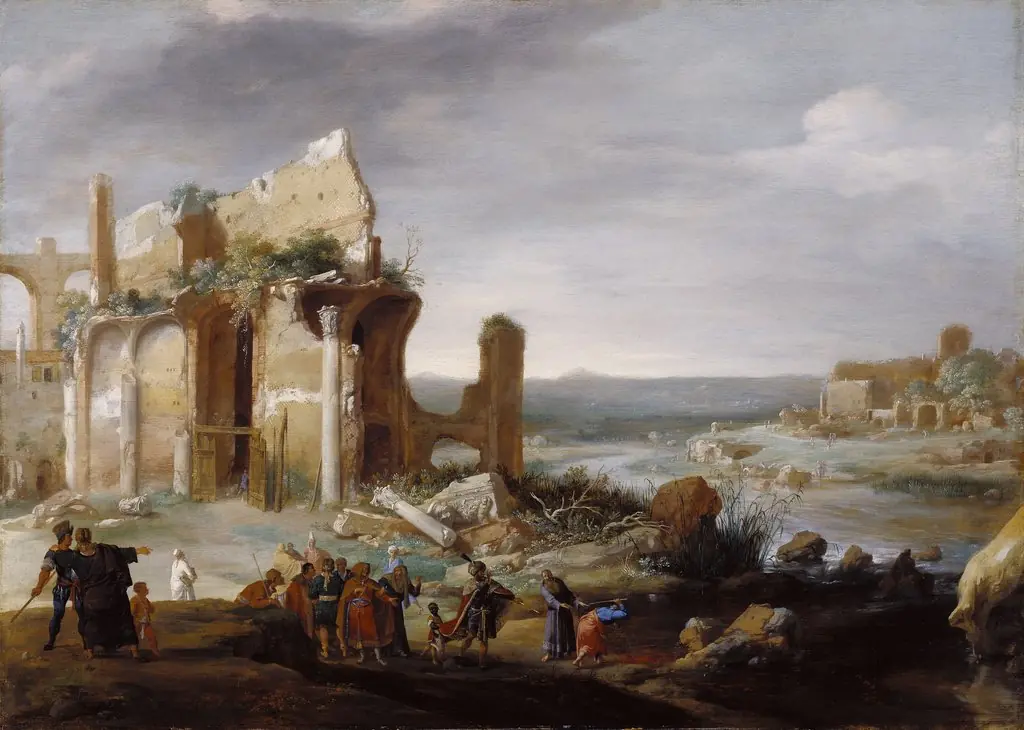 Moses and Aaron Changing the Rivers of Egypt to Blood
