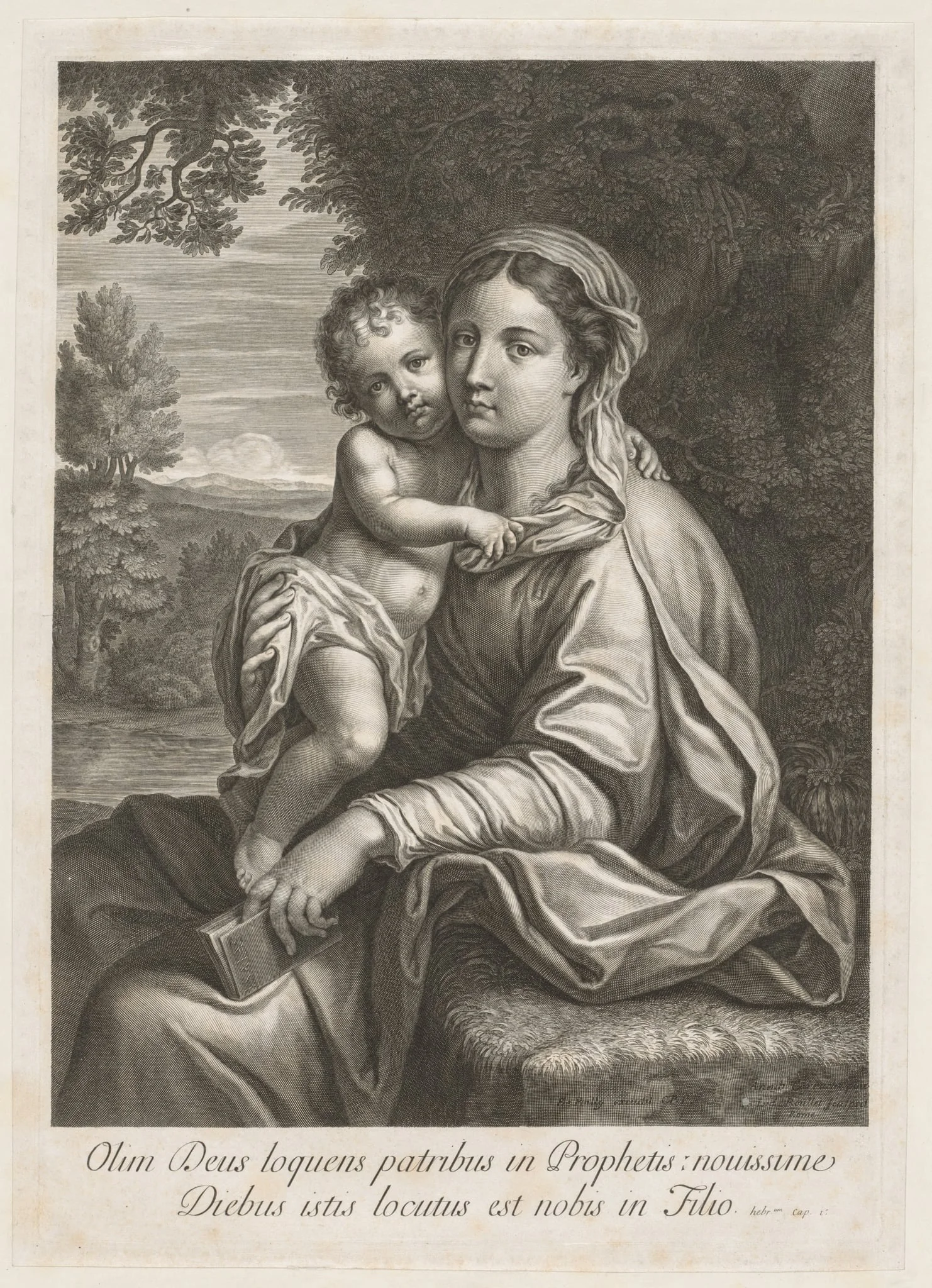 Madonna and Child, by Jean Louis Roullet, 1604