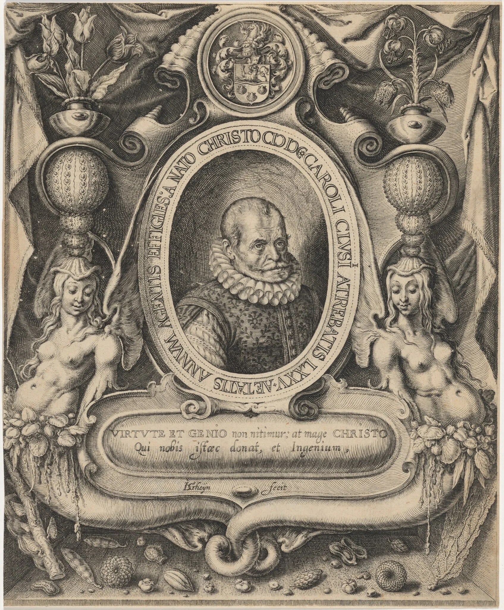 Carolus Clusius, Professor of Botany at Leyden, by Jacques de Gheyn II, ink, 1601