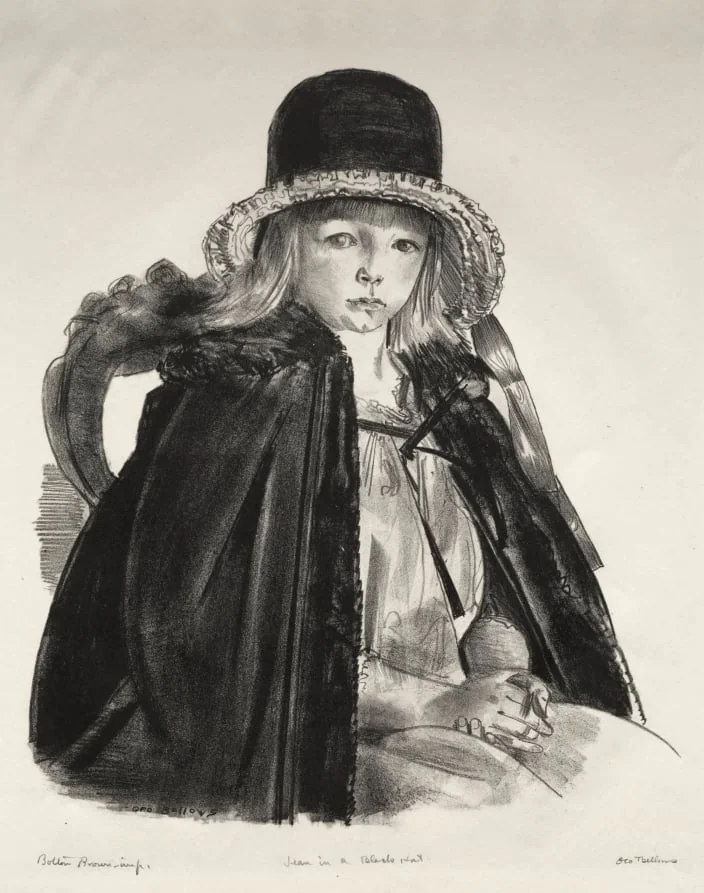 Jean in a Black Hat, by George Bellows, 1924
