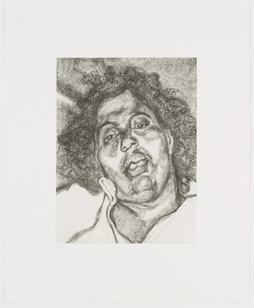 Untitled, by Lucian Freud, ink, 2003
