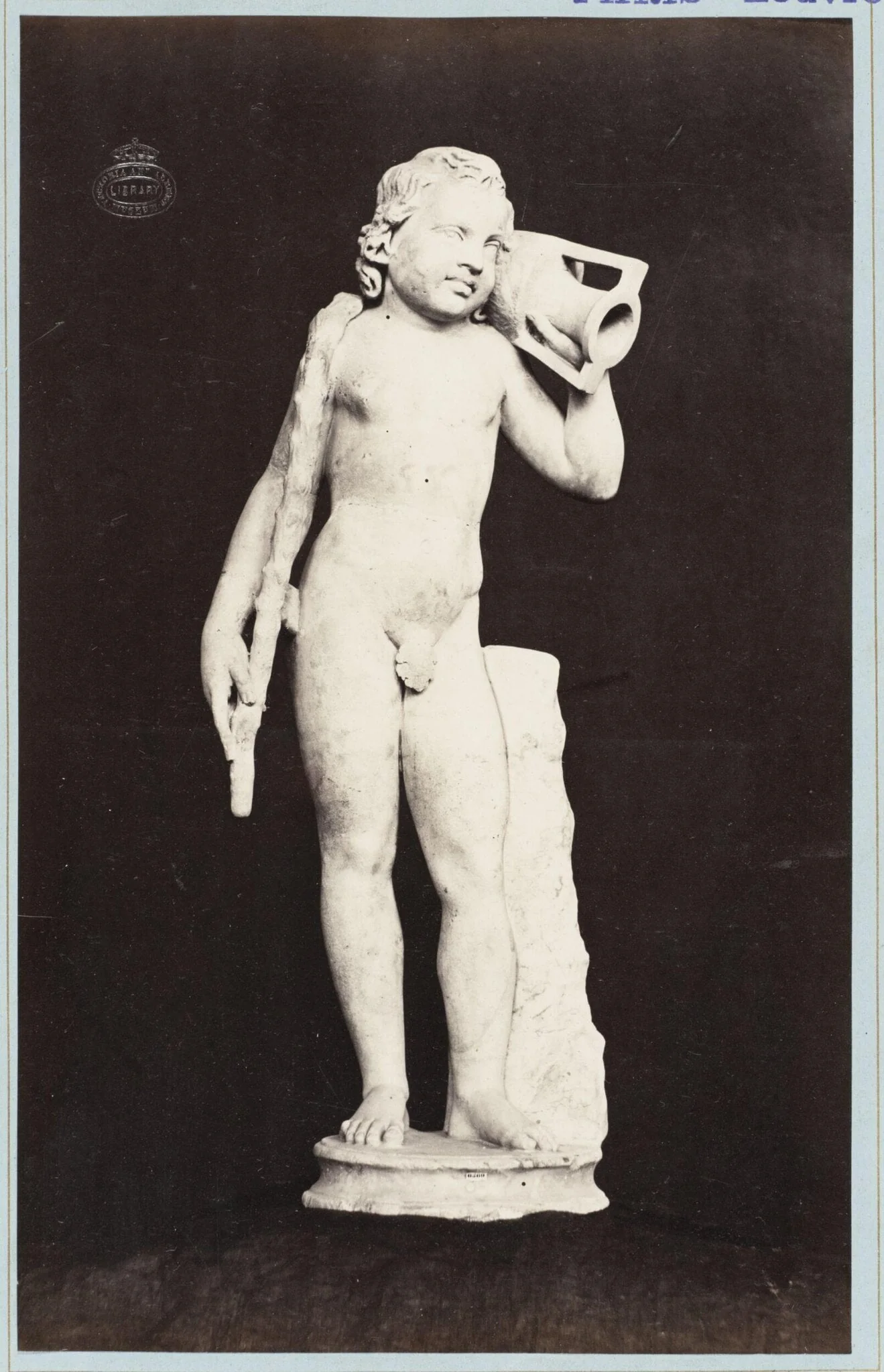 Infant Hercules statuette in marble