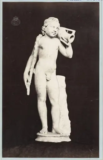 Infant Hercules statuette in marble