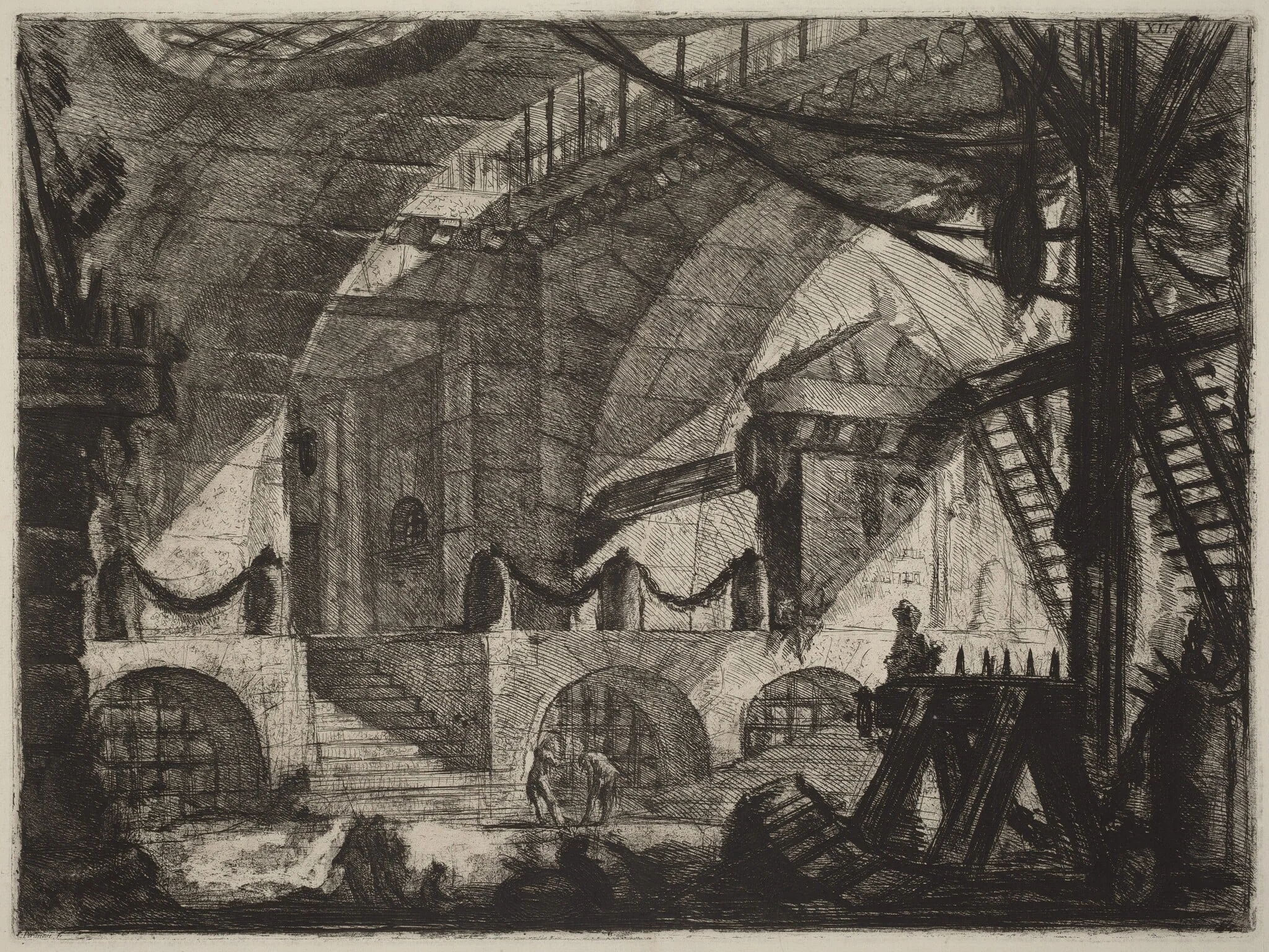 The Sawhorse, by Giovanni Battista Piranesi, ink, 1784