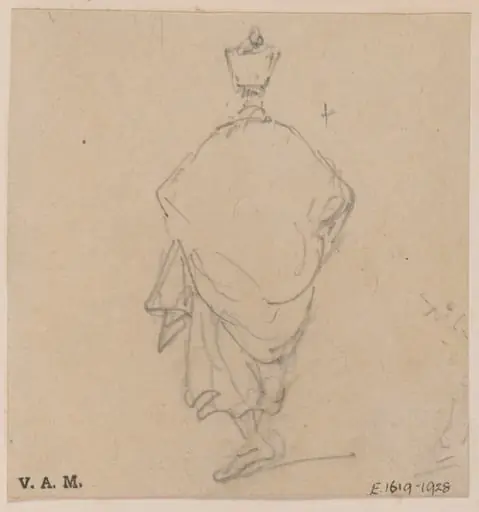 A priest seen from behind