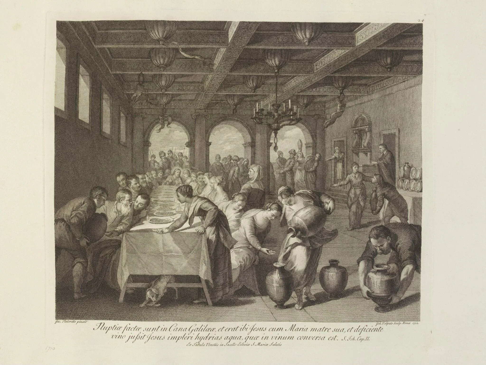Marriage in Cana, by Giovanni Volpato, 1850