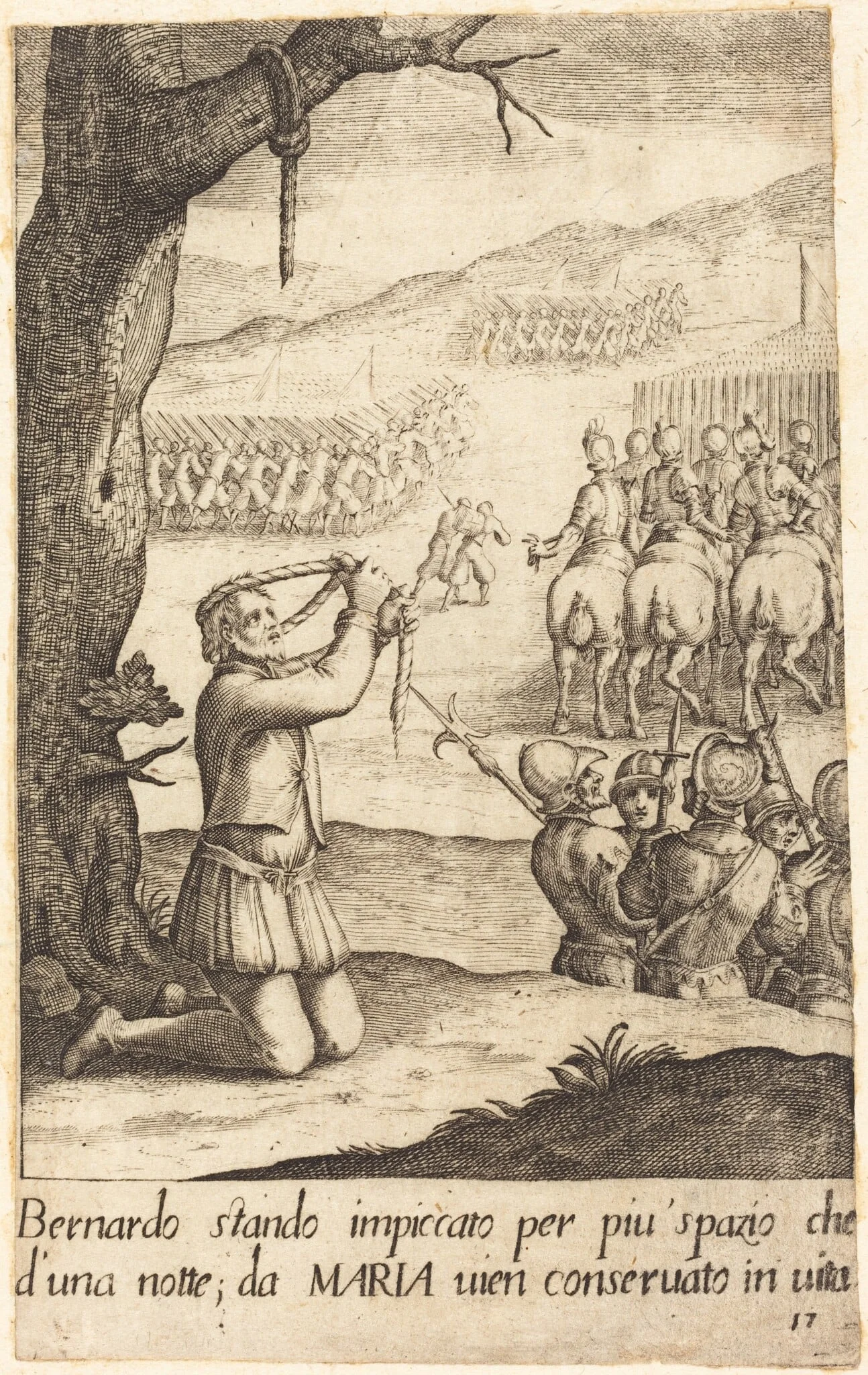 Bernardo, by Jacques Callot, ink, 1619
