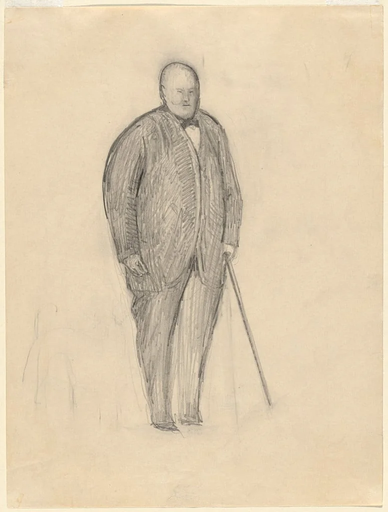 Untitled, by Elie Nadelman, graphite, 1909