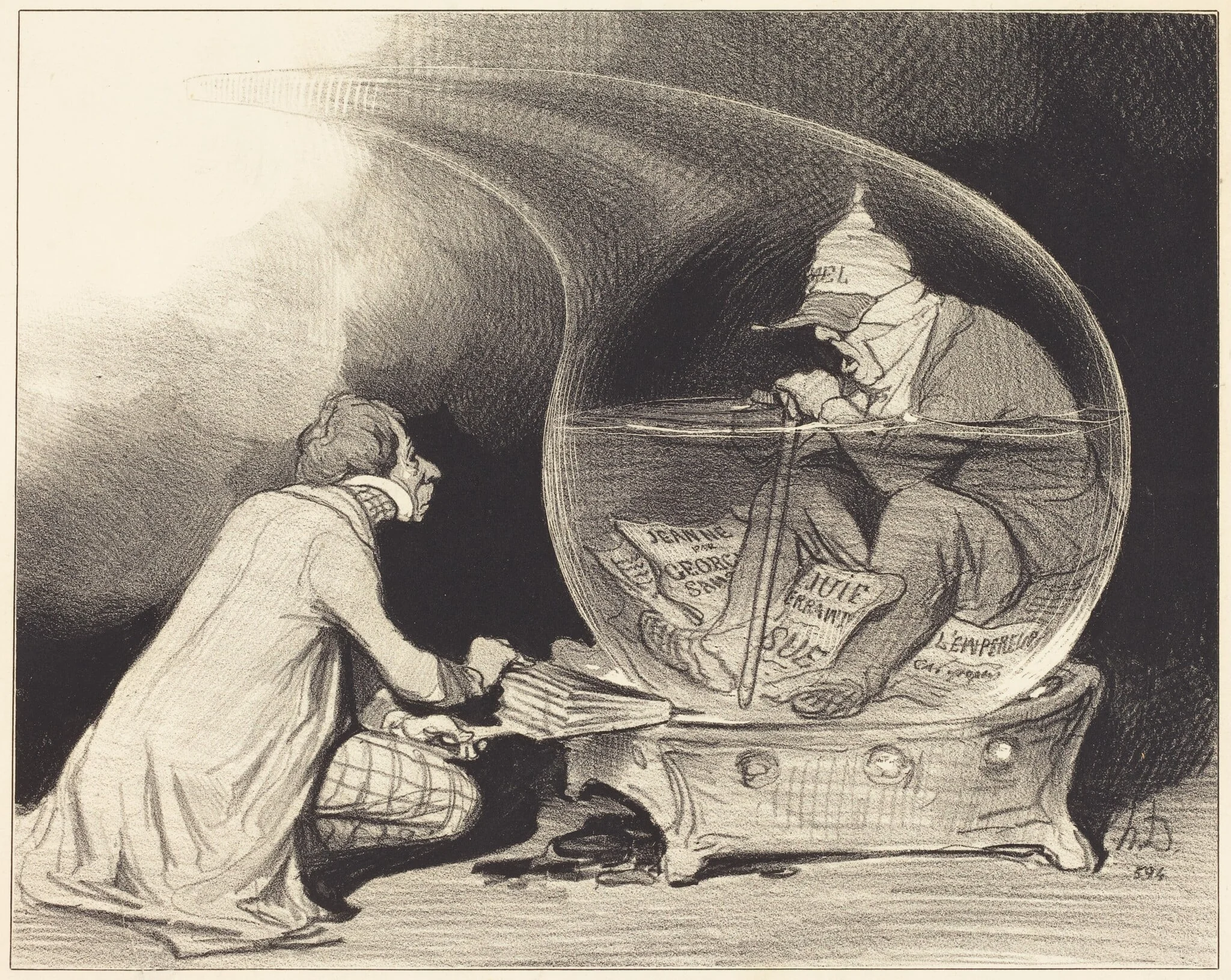 Le Rajeunissement du Constitutionnel, by Honoré Daumier, ink, 1844
