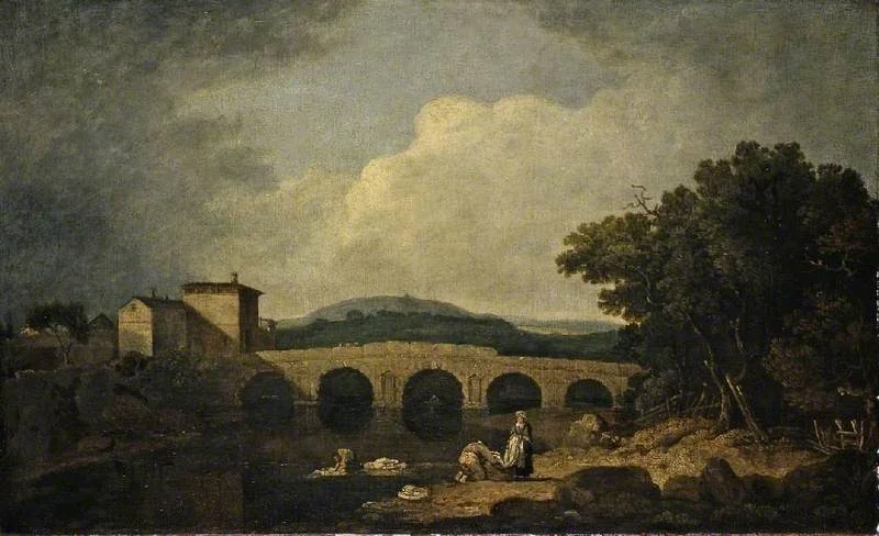 Bridge of Augustus at Rimini, by Richard Wilson, oil, 1757