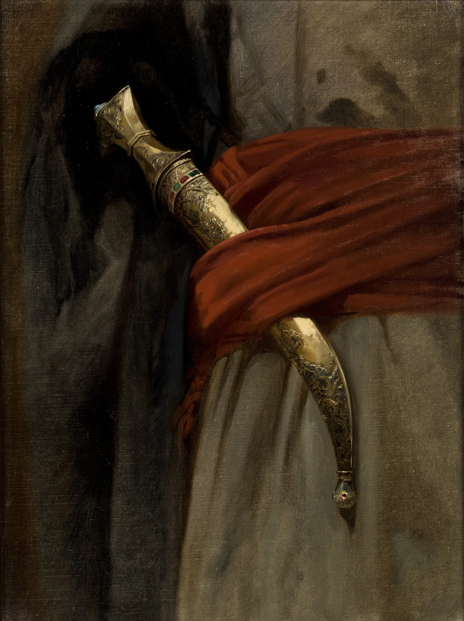 Study of a Khanjar, by Stanisław Chlebowski, oil, 1869