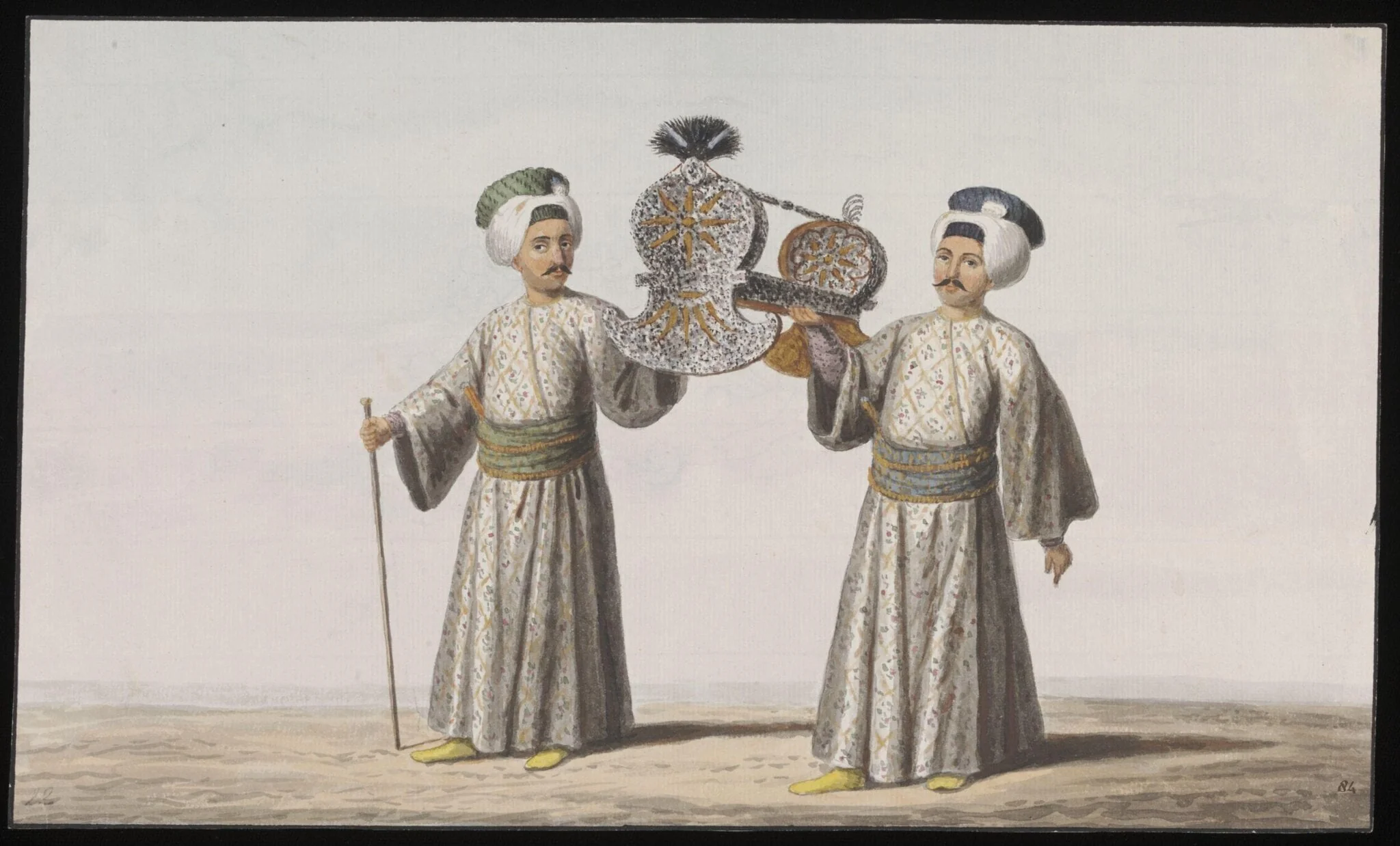 Besik alayi, or the ceremony of the Procession of the Cradle, by Anonymous Greek artist, watercolor, 1809
