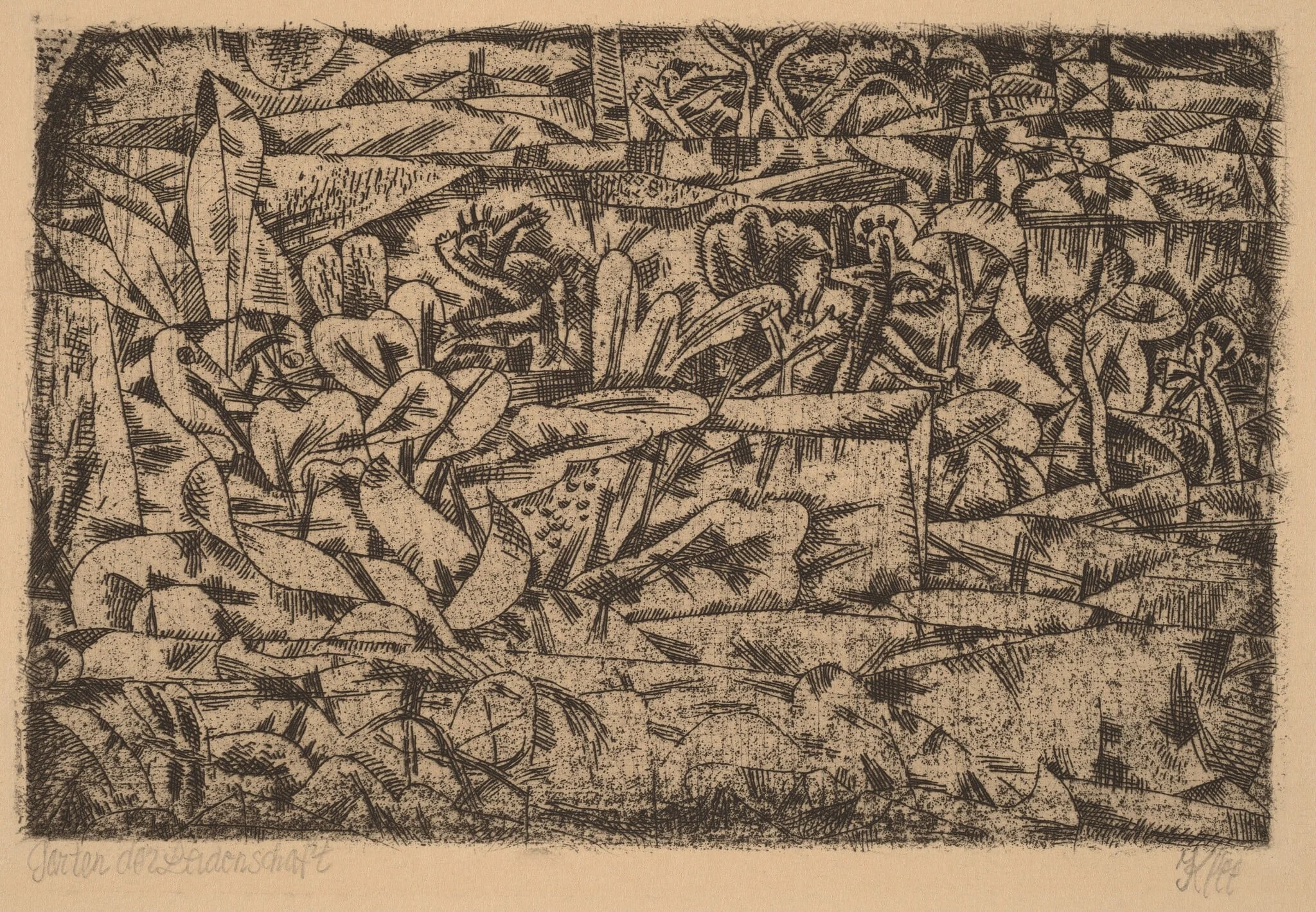 Garden of Passion (Garten der Leidenschaft), by Paul Klee, ink, 1913