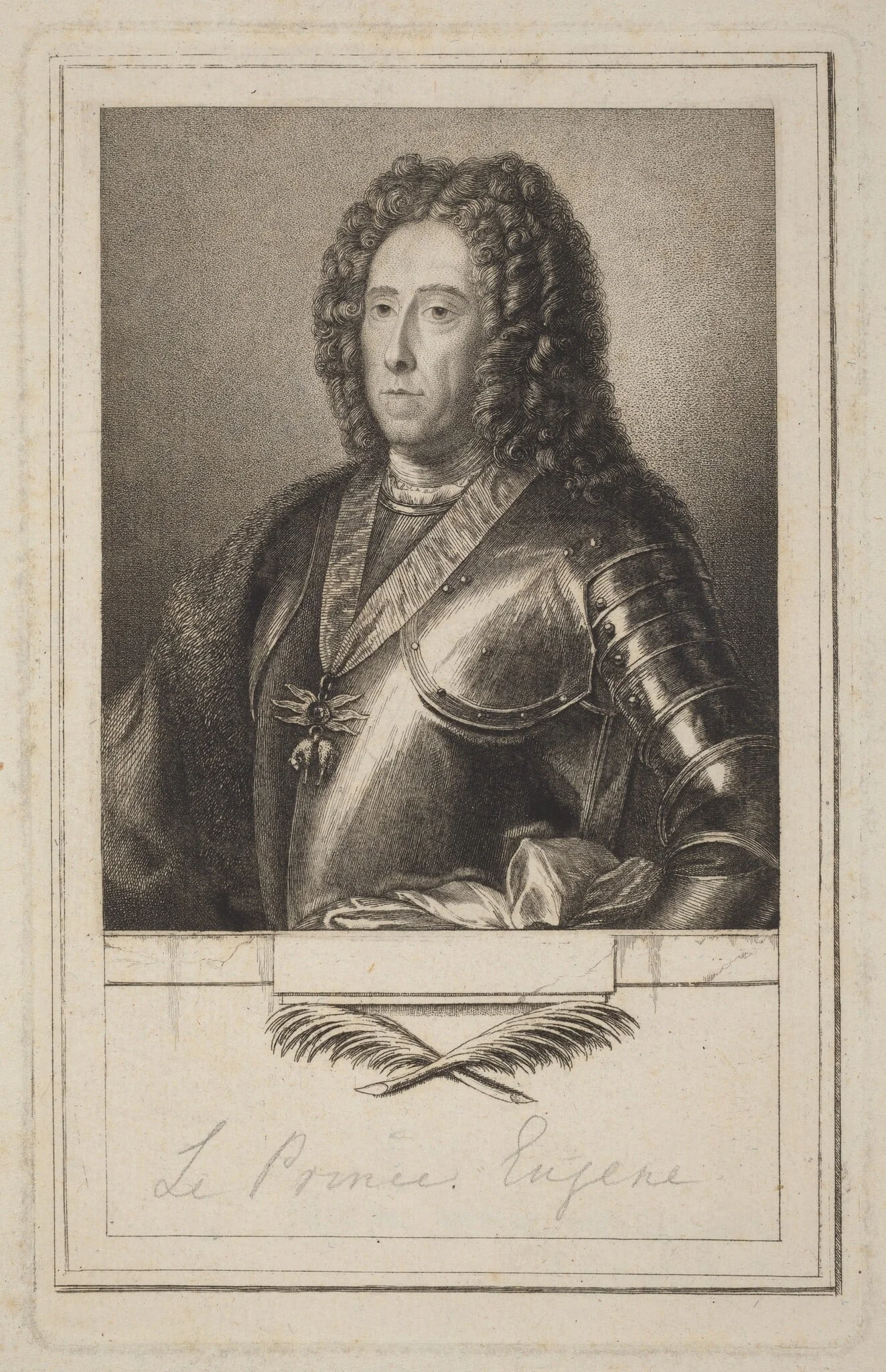 Prince Eugene, by Antoine de Marcenay de Ghuy, ink, 1773