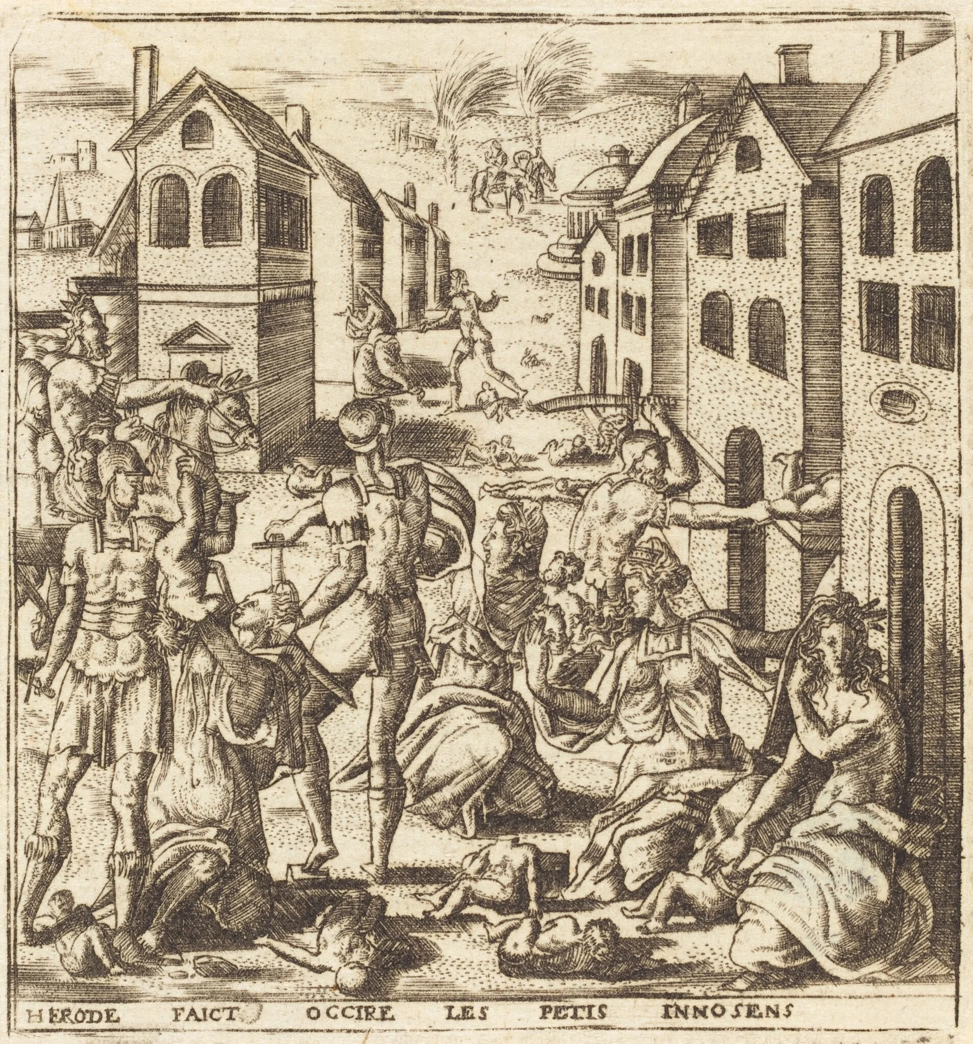 The Massacre of the Innocents, by Léonard Gaultier, ink, 1578
