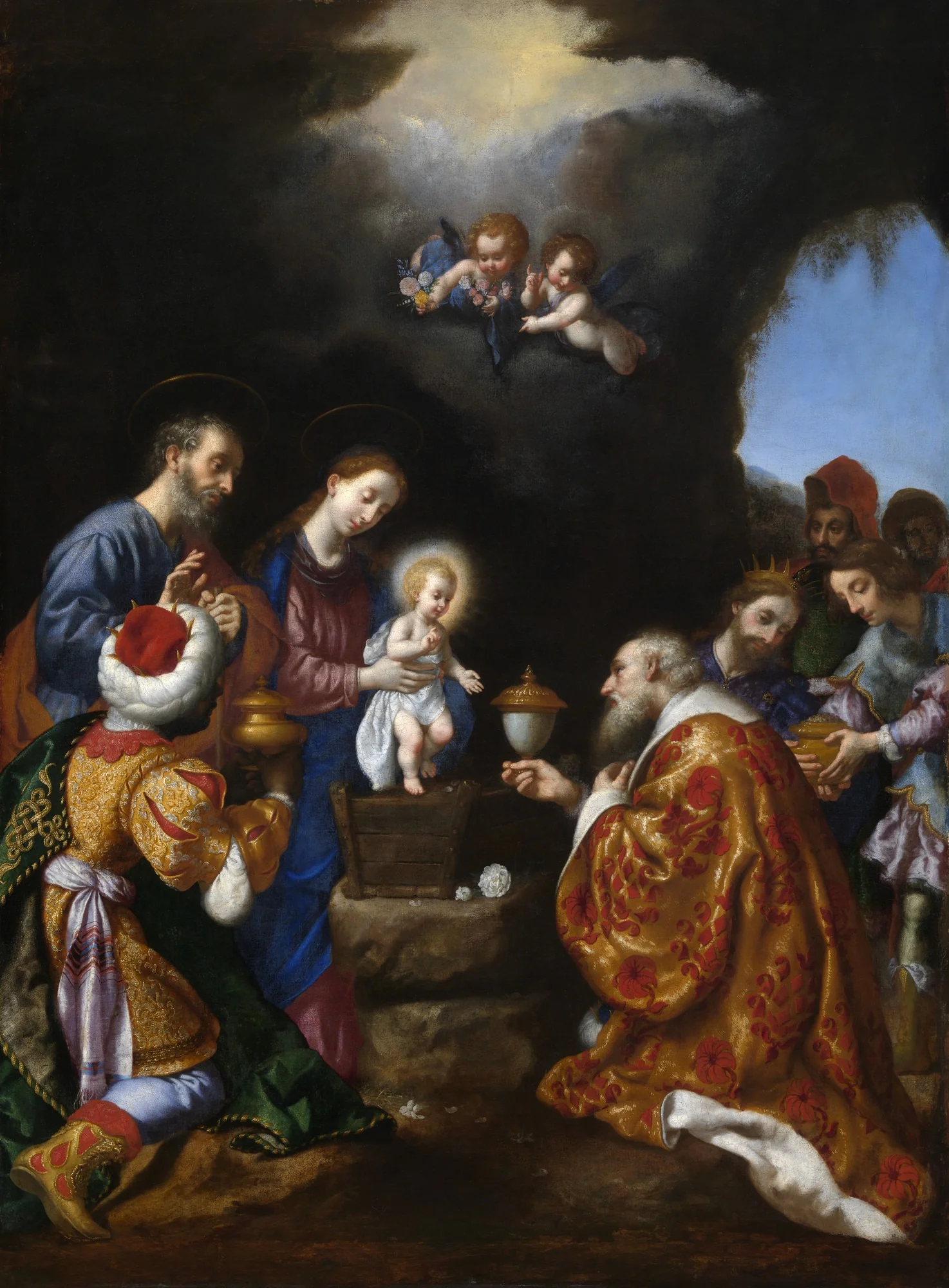 Anbetung der Könige, by Carlo Dolci, oil, 1661