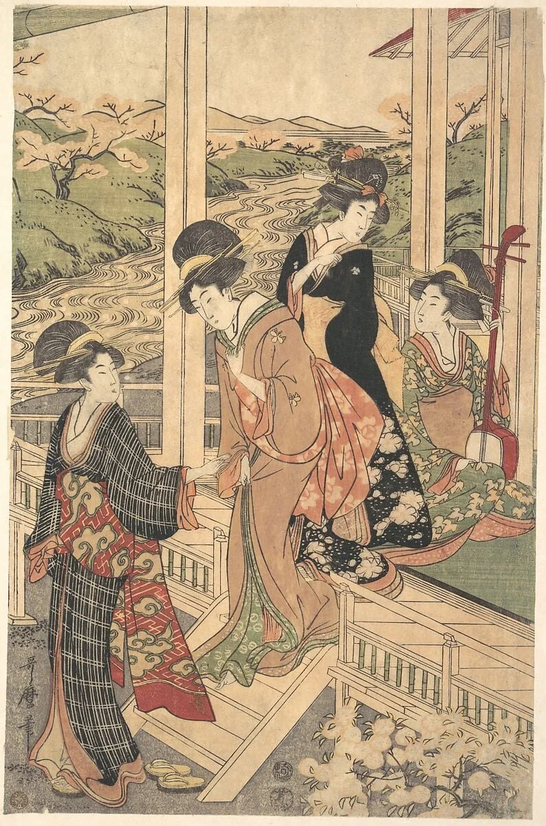 Untitled, by Utamaro II, ink, 1806
