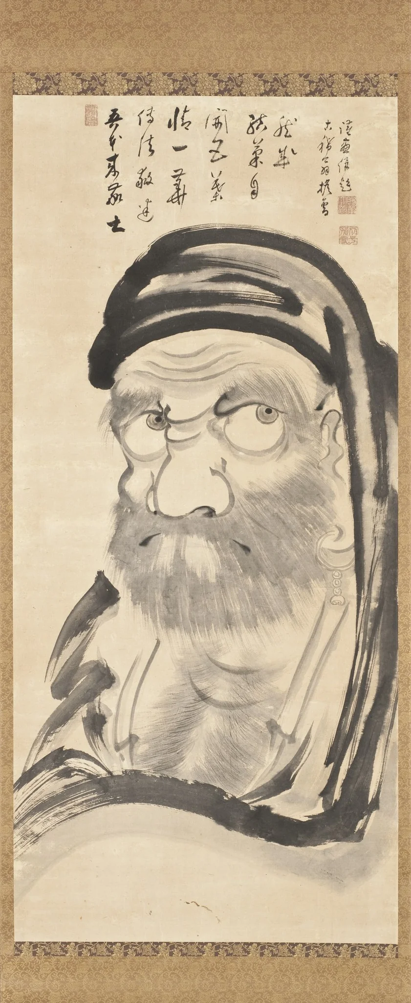Bodhidharma (Daruma), by Daikan Monju, unspecified, 1836