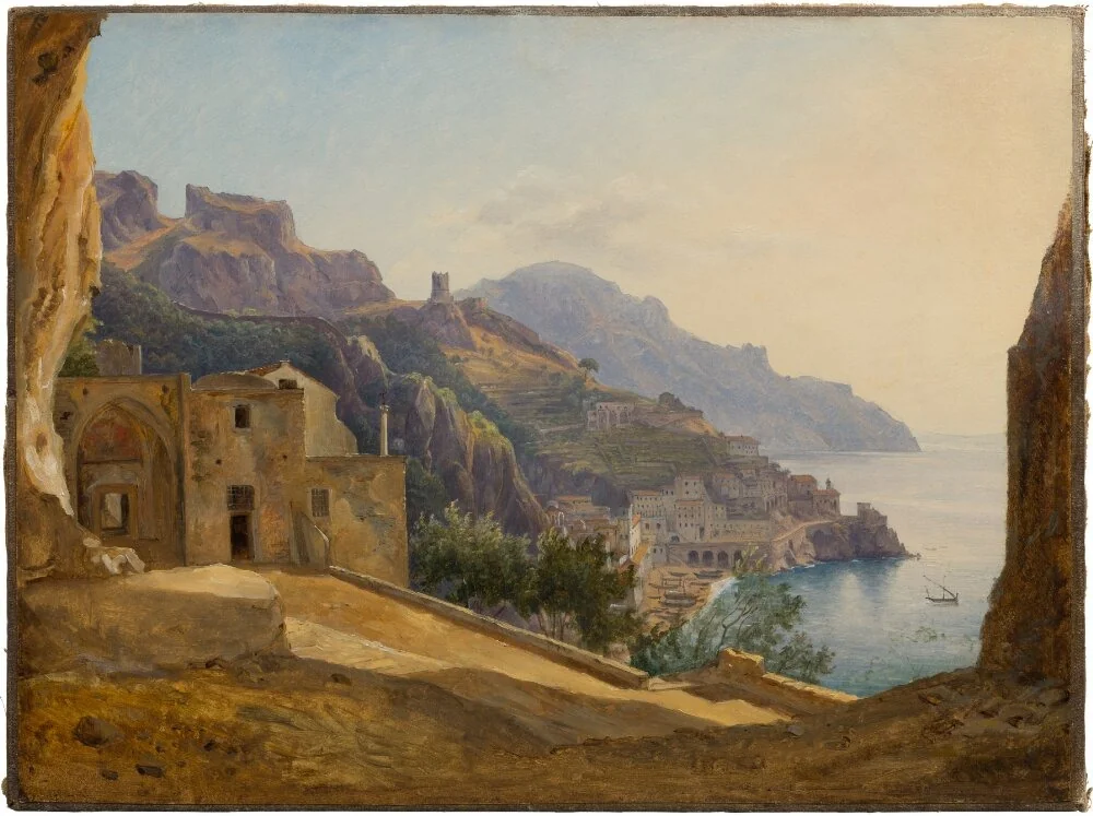 View towards Amalfi from Grotta dei Cappuccini, by Carl Morgenstern, unspecified, 1835