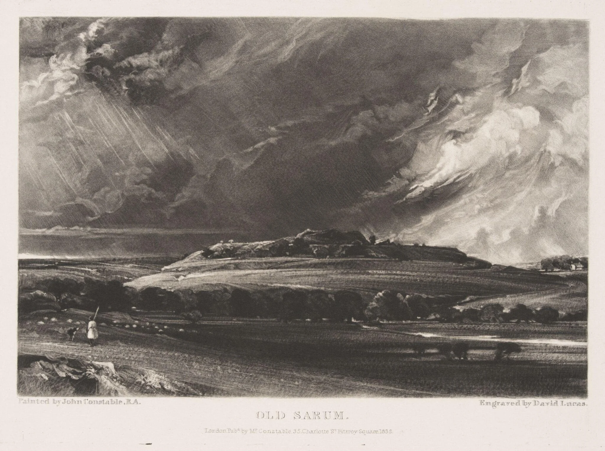 OLD SARUM, by John Constable, 1832