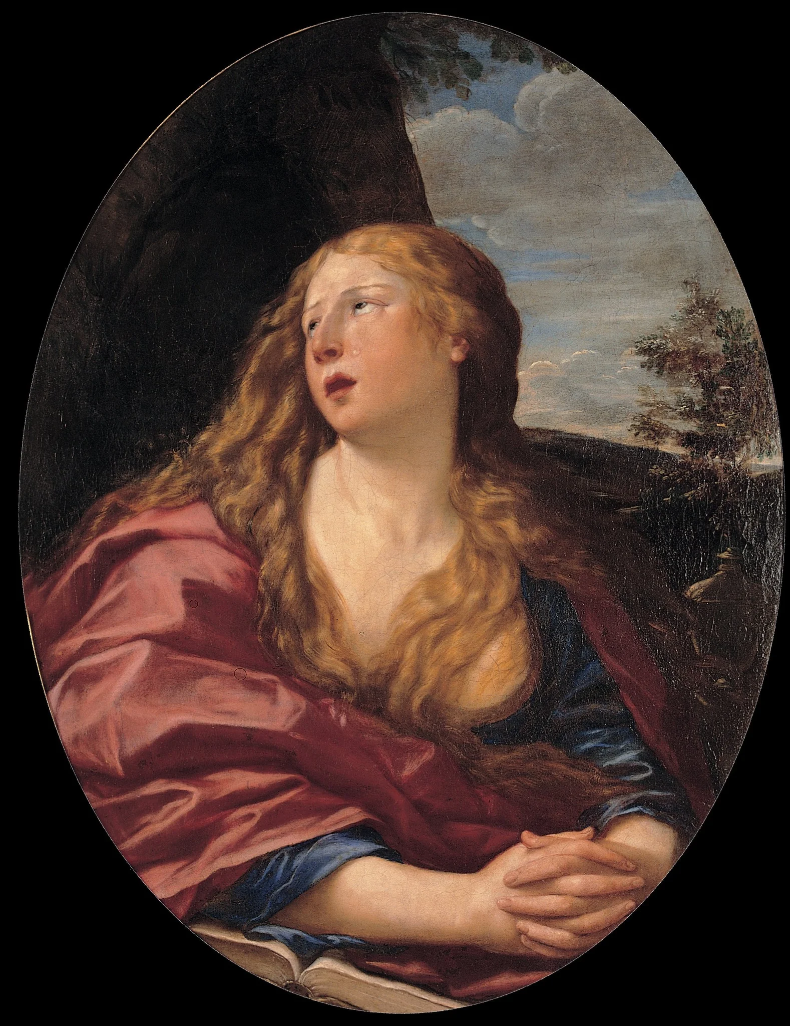 Penitent Magdalene, by Francesco Albani, oil, 1625