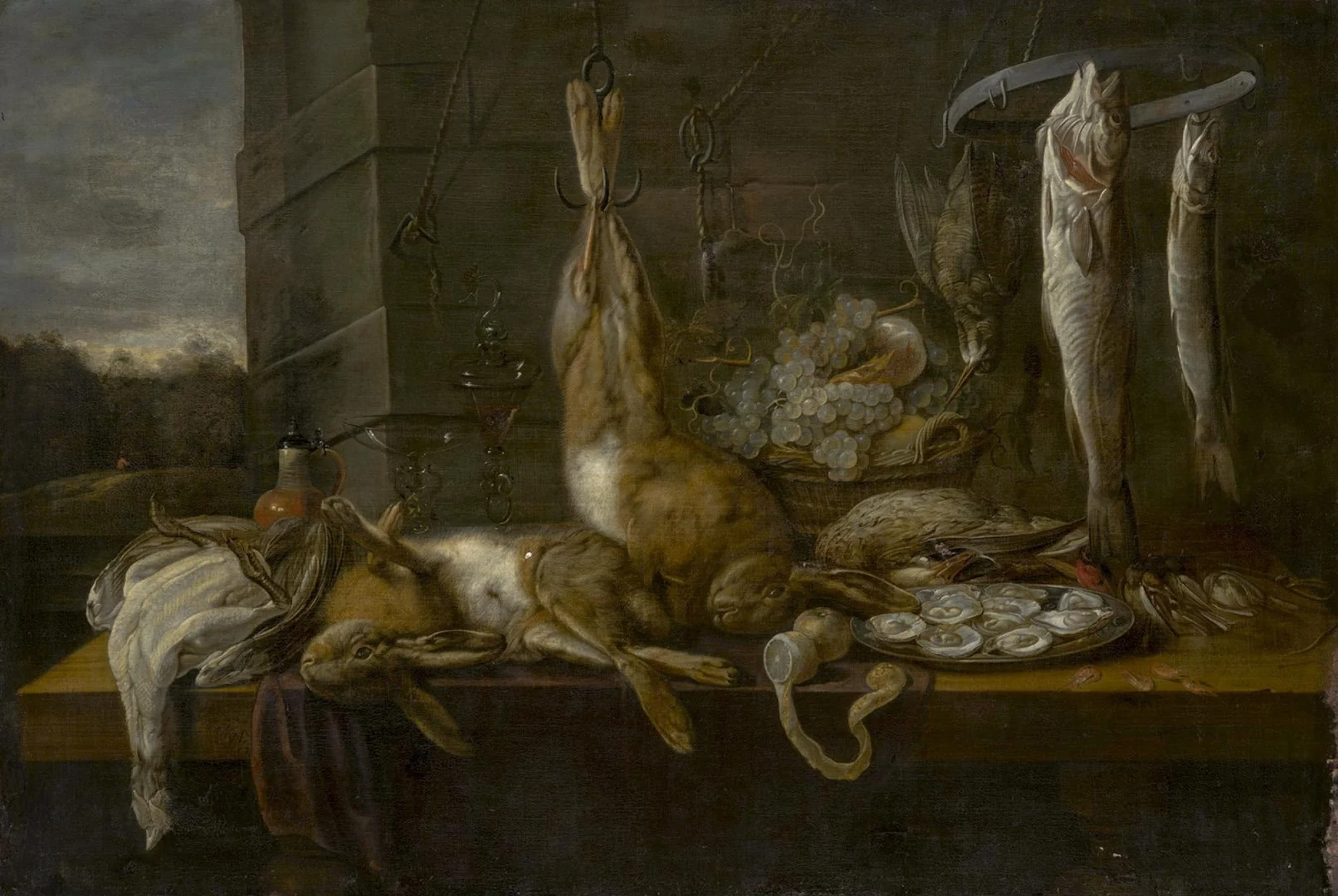 Still life of dead game