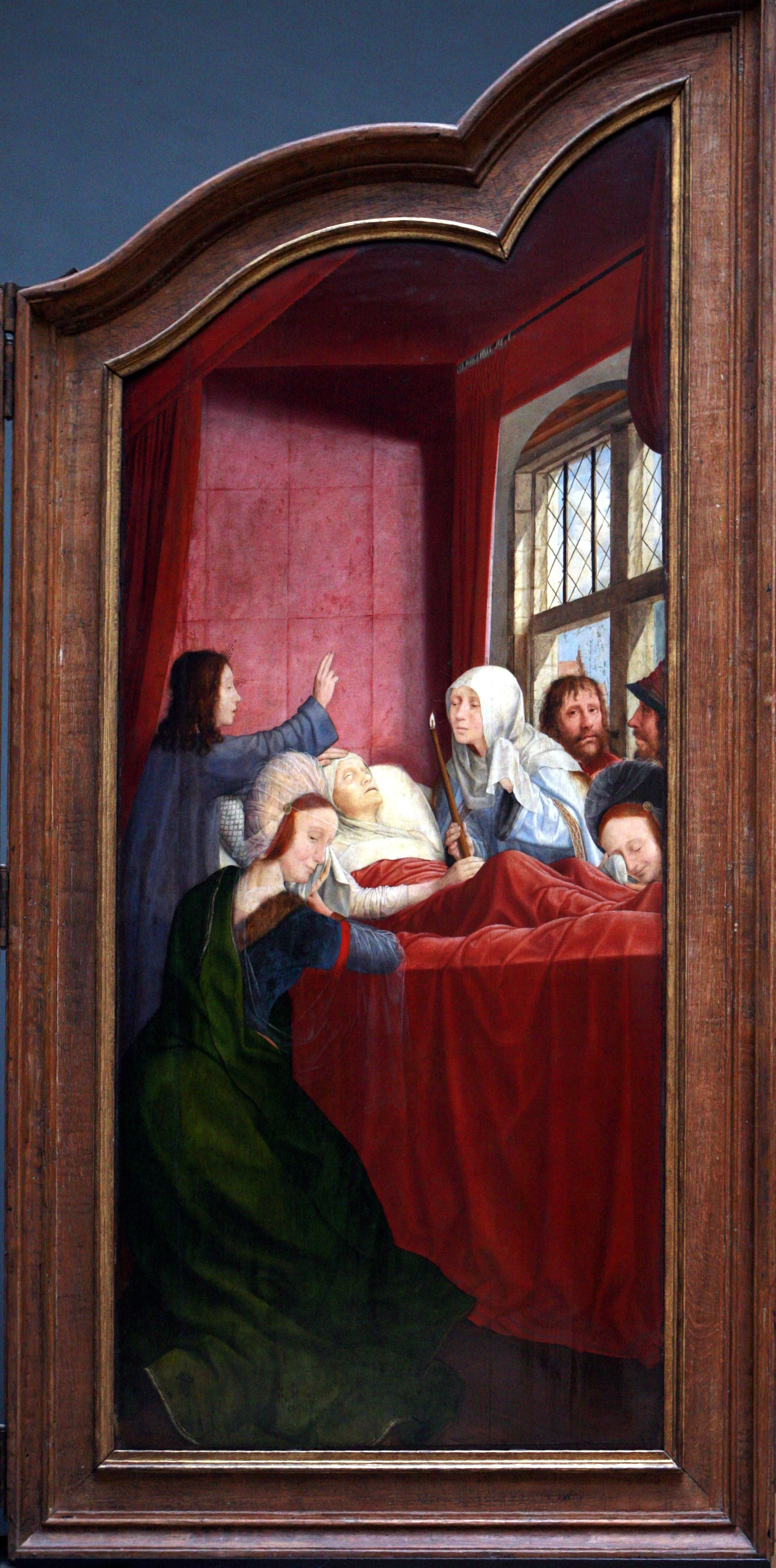 Het sterfbed van de H. Anna, by Quinten Metsys, oil, 1509