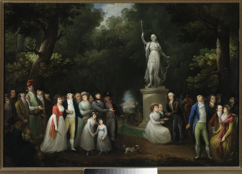 Social meeting in a park