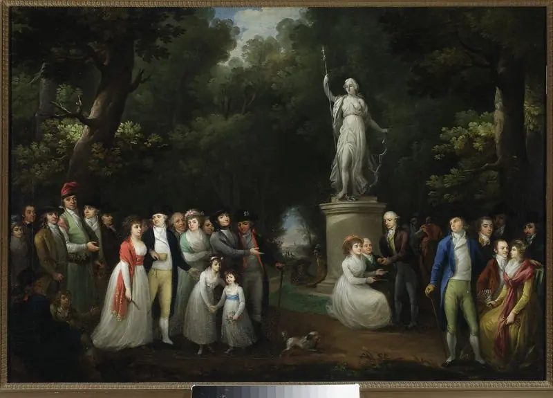 Social meeting in a park