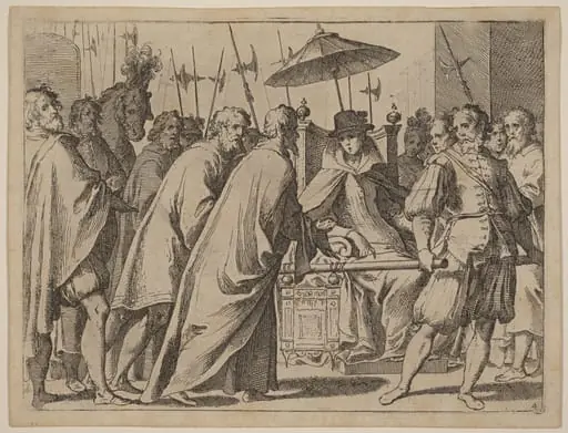 Margaret of Austria Being Carried in a Chaise