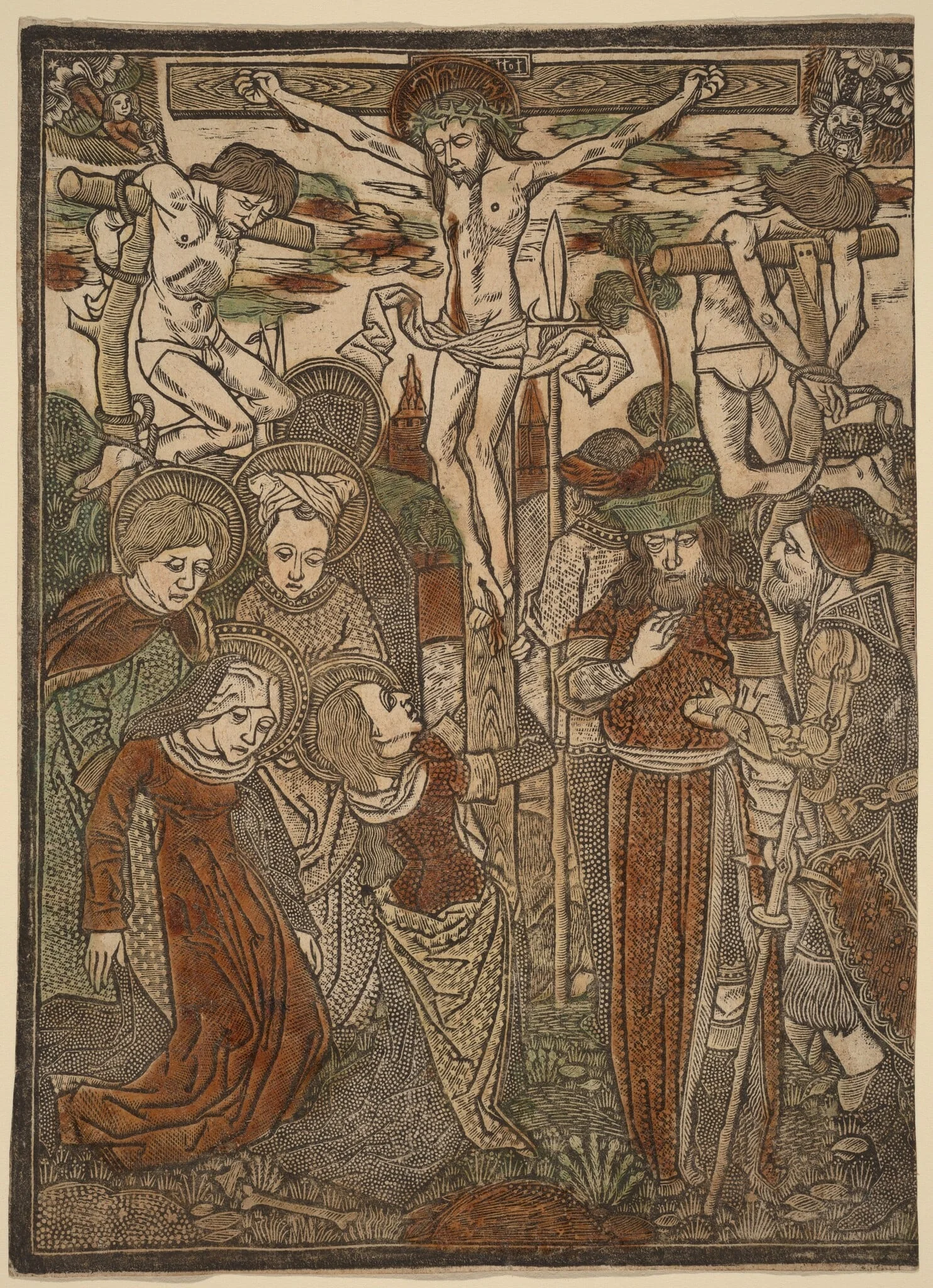 The Crucifixion, by Netherlandish 15th Century, paint, 1480