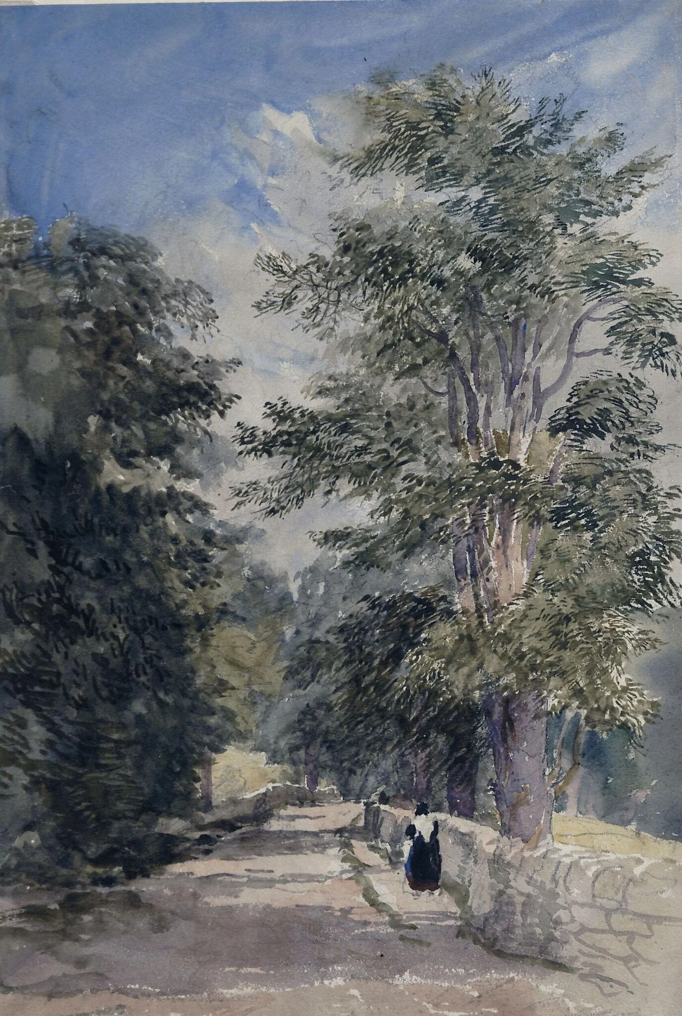 A Road in Wales, by David Cox, watercolor, 1800