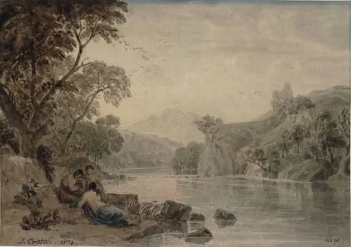 Borrowdale, Cumberland : Skiddaw in the distance
