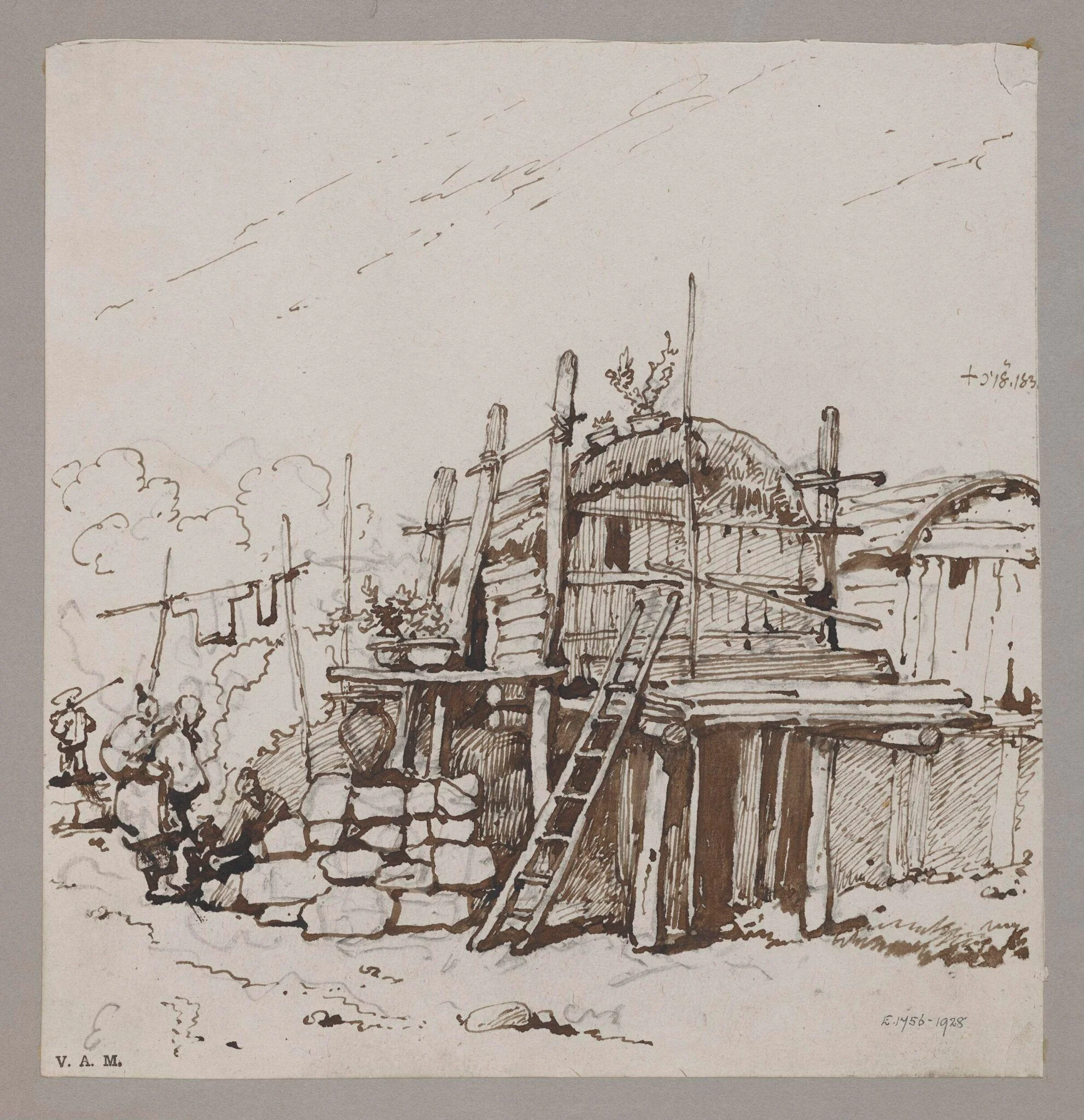Part of boat village, by George Chinnery, 12