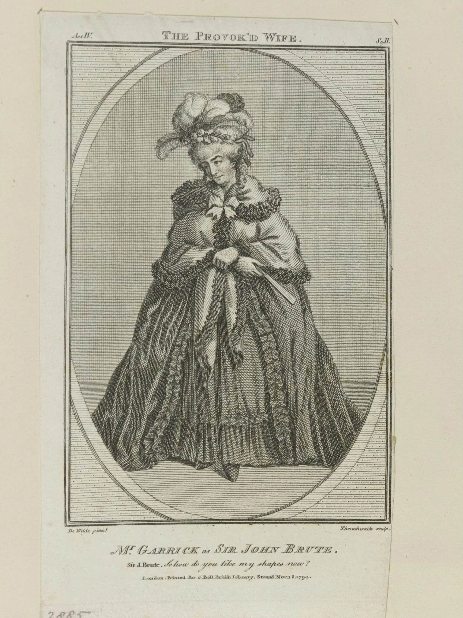 Mr. Garrick as Sir John Brute