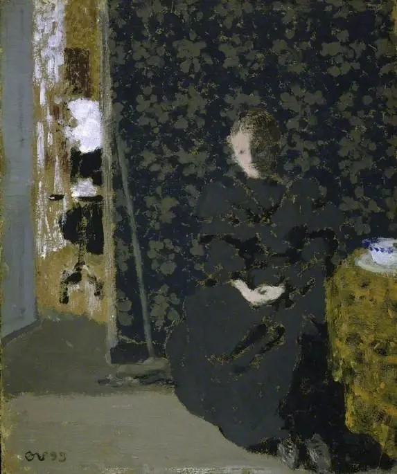 Femme Assise: Tasse de Café